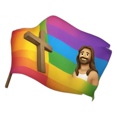 lgbtq-flag-with-jesus sticker