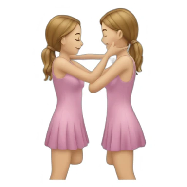 girl hugging mirror reflection sticker