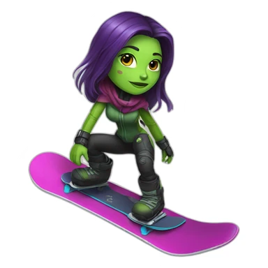Gamora snowboard sticker