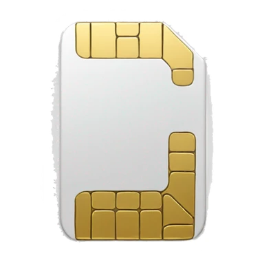 neutral SIM card with white and gold colors sticker