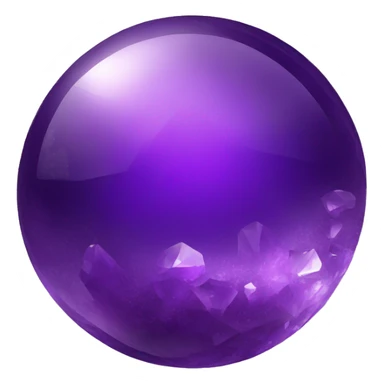 Amethyst crystal orb sphere sticker