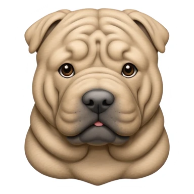 Grey Shar Pei sticker