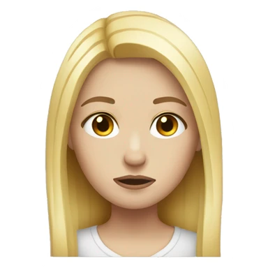 White girl sad blonde  sticker