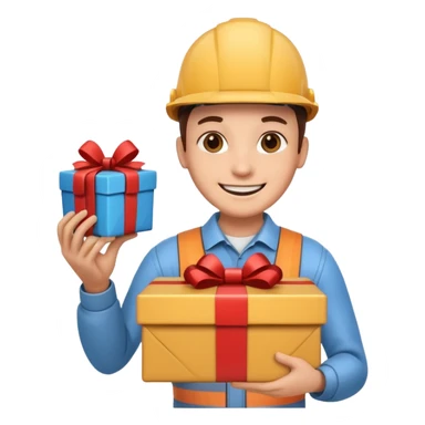 robo gift with an  worker sticker
