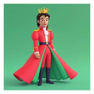 prince in red dress, royaqle background sticker