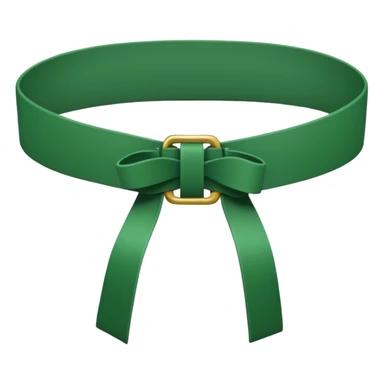 Green karate belt sticker