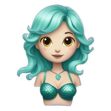 Mermaid bunny girl sticker
