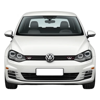 Volkswagen Golf Beyaz Renk Siyah Renk Cam sticker
