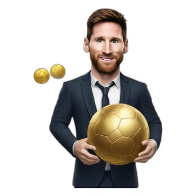 Messi avec le ballon d'or sticker