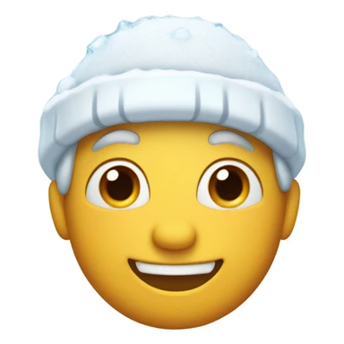 :-) With snow and ice on top of its head sticker