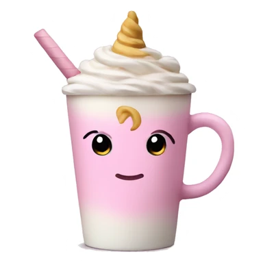 Light pink unicorn latte  sticker