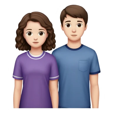 Hannah Baker and Clay Jensen together from 13 Reasons Why, teenage boy and girl standing side by side sticker