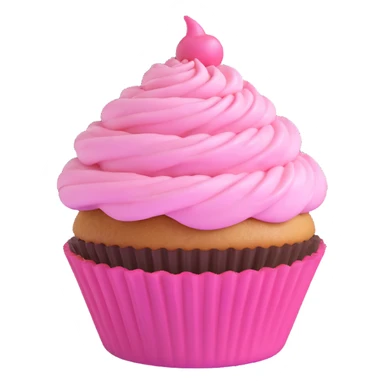 A cupcake with pink icing sticker