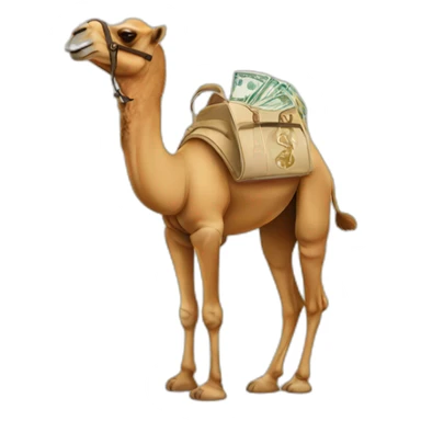 Camel money tourism sticker