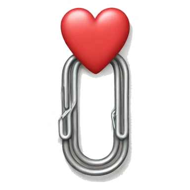 A cute paper clip with a heart sticker