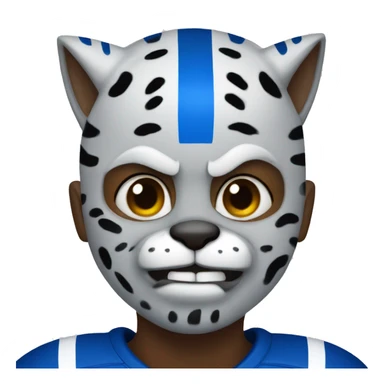 wildcat with blue football face paint sticker