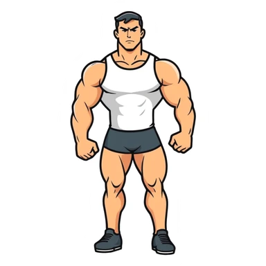 Big buff guy sticker