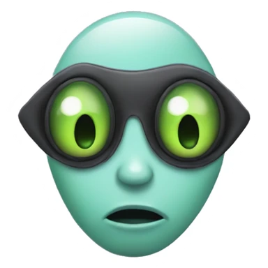 Alien covering eyes sticker