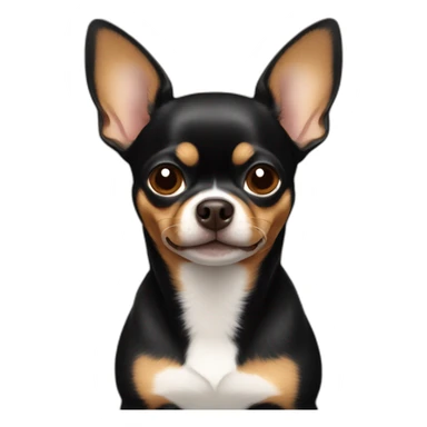 Fat black and brown chihuahua sticker