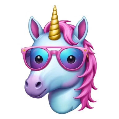sunglasses unicorn sticker