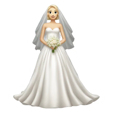white Wedding Dress sparkling sticker