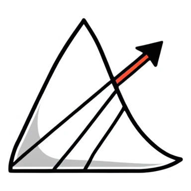 Colorful downward pointing arrow sticker sticker