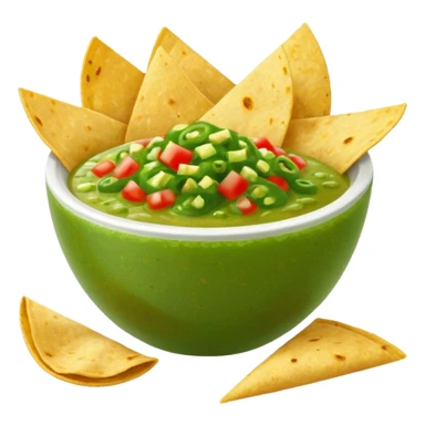 Chips and green salsa sticker