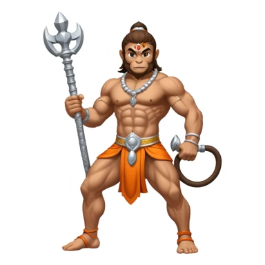 Hanuman sliver mace sticker