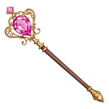 magic wand with pink gem sticker