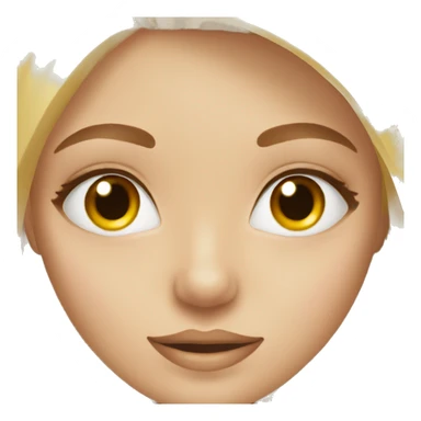 Blonde girl with hazel eyes doing skincare emoji sticker