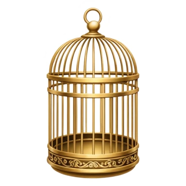 A round bird cage sticker
