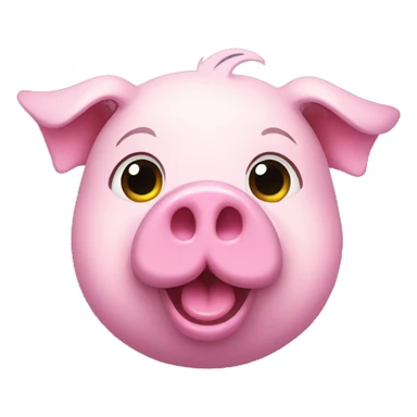 Purple heard with a pig sticker