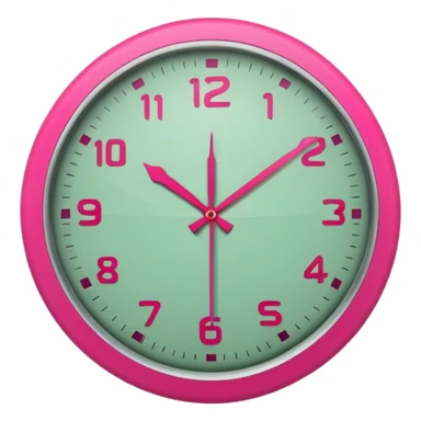 Sage green and hot pink clock sticker