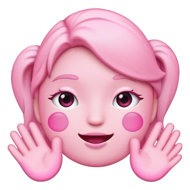 Emoji ok en couleur rose pale  sticker