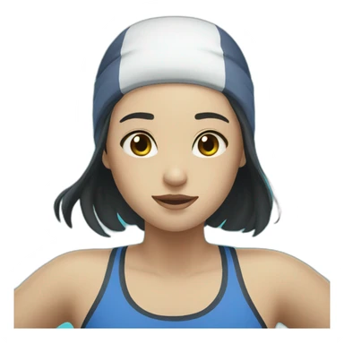 swimming gir sticker