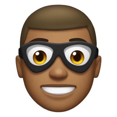 MBappe with Batman mask sticker