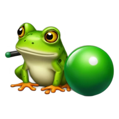 frog-billiards sticker