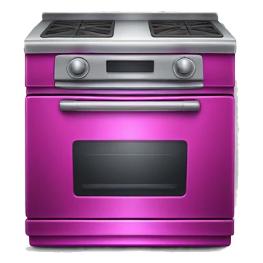 Realistic metallic fuschia oven isolated.  sticker
