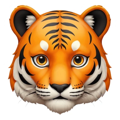 tiger with black human mustache sticker