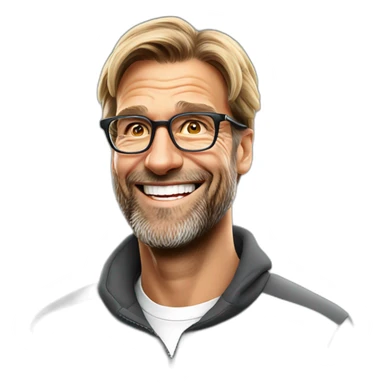 Jurgen Klopp smiling gently sticker