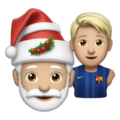 papa noel con la cara de messi sticker