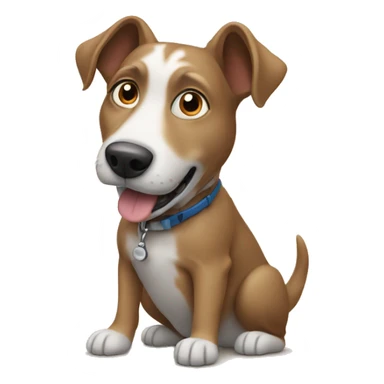 Dog using mobile  sticker