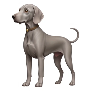 cinematic-noble-weimaraner-full body-emoji on all fours,-poised-and-regal,-with-a-strong,-athletic-build-and-a-lustrous,-well-groomed-grey fur,-deep-set-soulful-brown-eyes,-simplified-yet-sharp-and-sophisticated-features,-highly-detailed, sticker