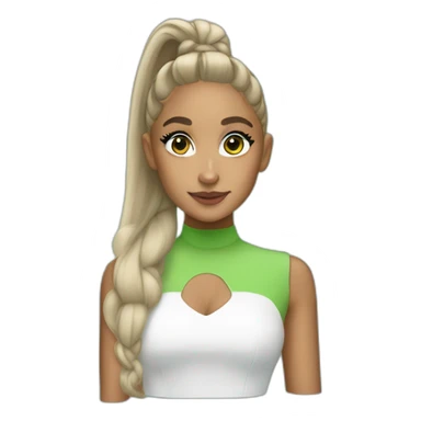 green ariana grande sticker