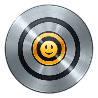 platinum vinyl with an apartment logo in the middle sticker