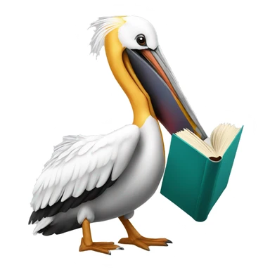 Pelican with book sticker