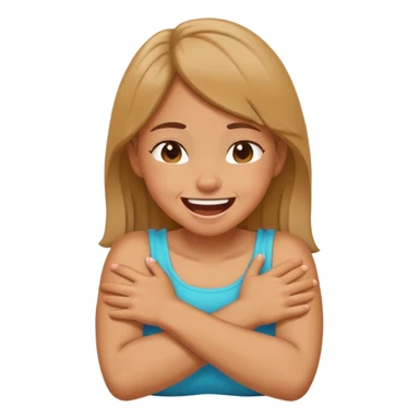arms crossed choking neck tan girl laughing sticker