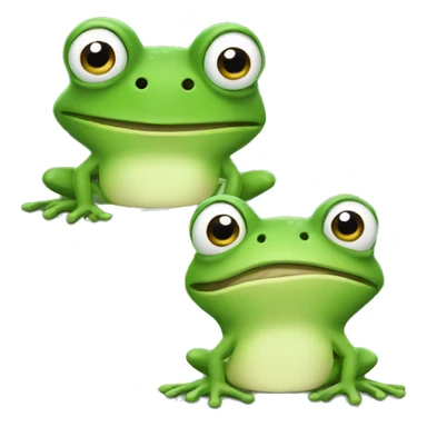 Two frog friends sticker