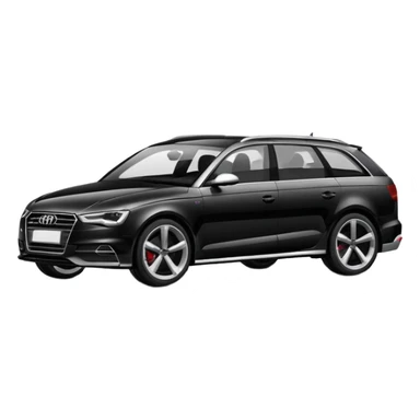 Audi car black wagon sticker
