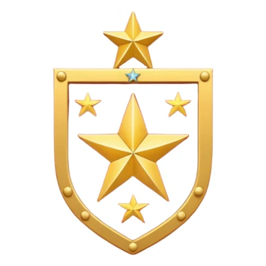 red 5 stars coat of arms sticker